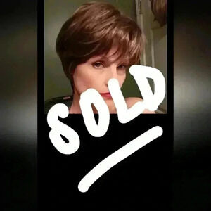 Short Synthetic full wig heavily highlighted